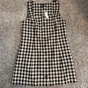 GAP Linen blend button front mini dress new with tags